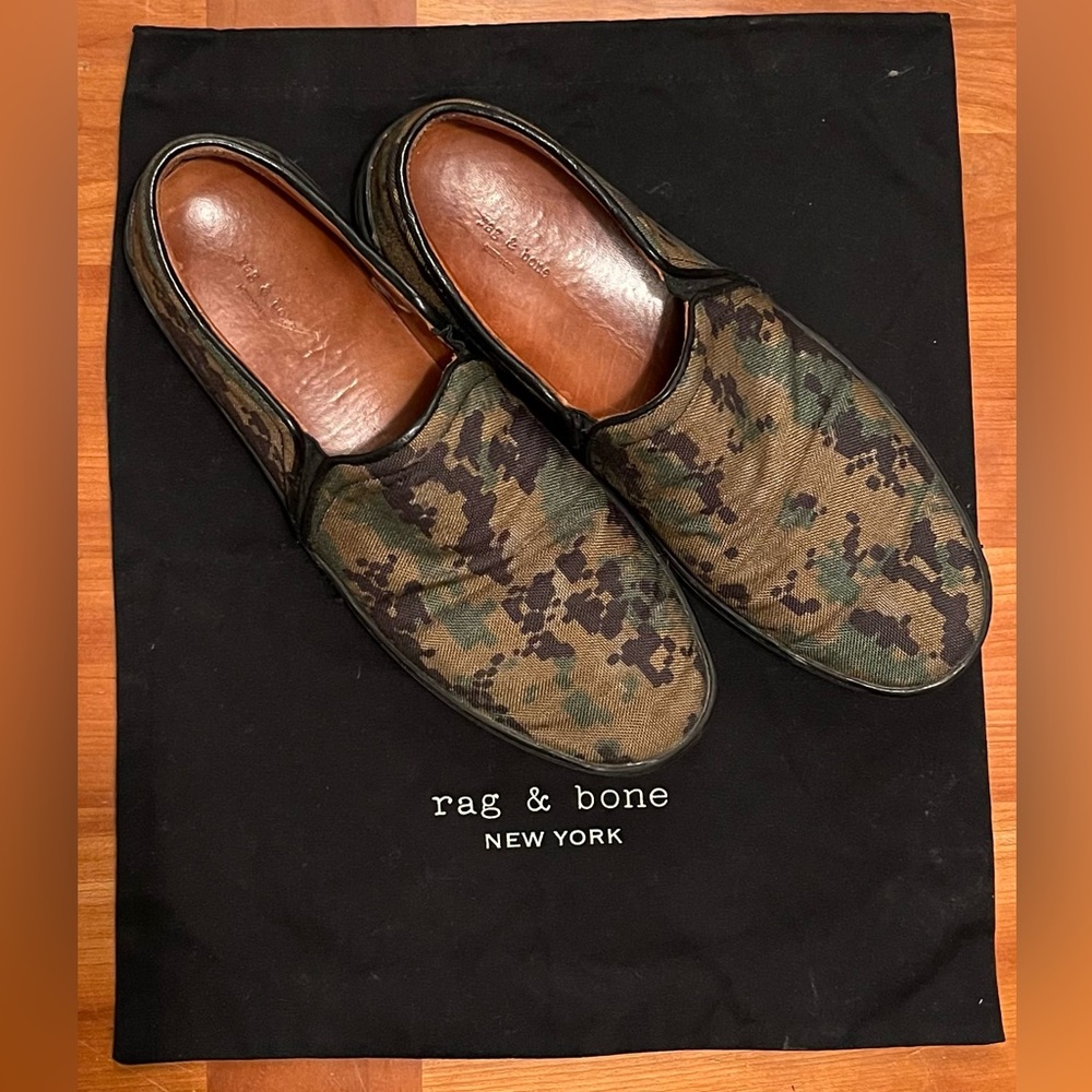 Rag & Bone Camo Men’s Sneakers, size 8.5, Made in Portugal